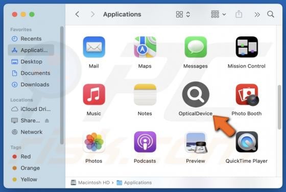 OpticalDevice Adware (Mac)