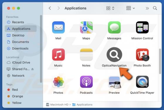 OpticalNavigation Adware (Mac)