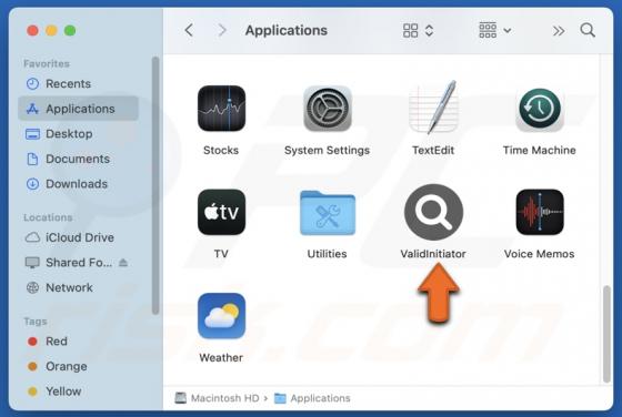 ValidInitiator Adware (Mac)