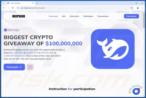 DeepSeek Crypto Giveaway Scam