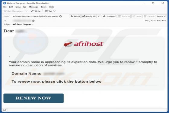 Afrihost Email Scam