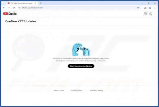 YouTube Partner Program Monetization Update Scam