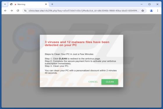 Viruses And Malware Files Have Been Detected POP-UP Scam