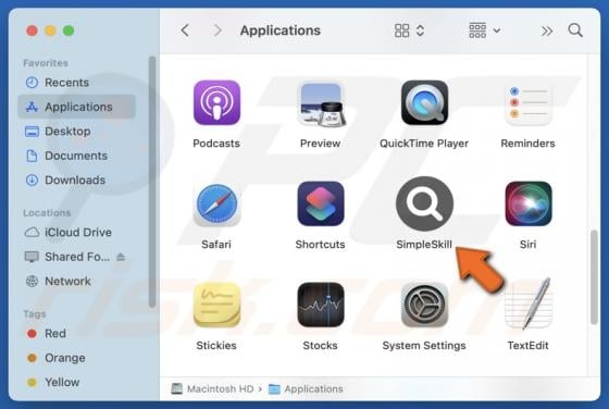 SimpleSkill Adware (Mac)