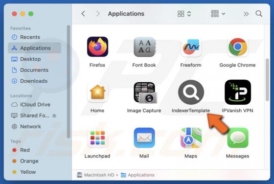 IndexerTemplate Adware (Mac)