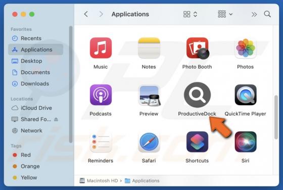 ProductiveDock Adware (Mac)
