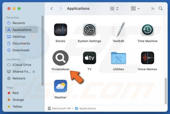 TriviaIndexer Adware (Mac)