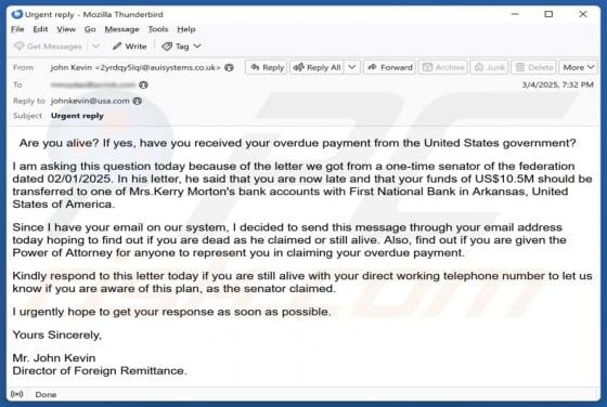 Overdue Payment Email Scam
