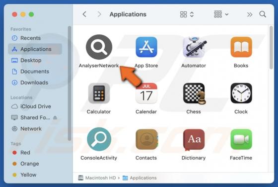 AnalyserNetwork Adware (Mac)