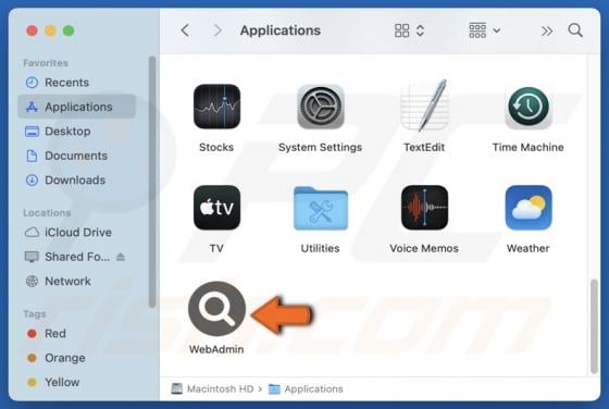 WebAdmin Adware (Mac)
