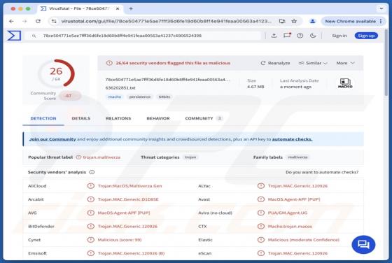 ReaderUpdate Malware (Mac)