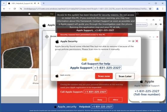 Apple Security Found Some Infected Files POP-UP Scam (Mac)
