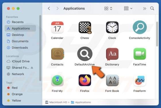DefaultArchive Adware (Mac)