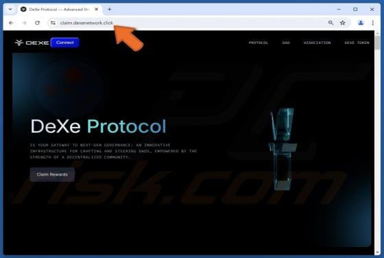 Fake DeXe Protocol Website Scam