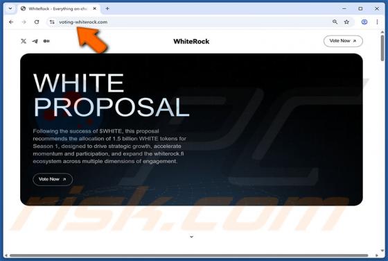 WhiteRock ($WHITE) Proposal Scam