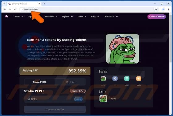 $PEPU Staking Scam