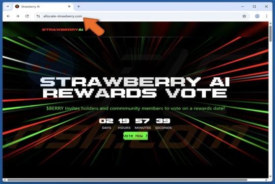 Strawberry AI Vote Rewards Scam