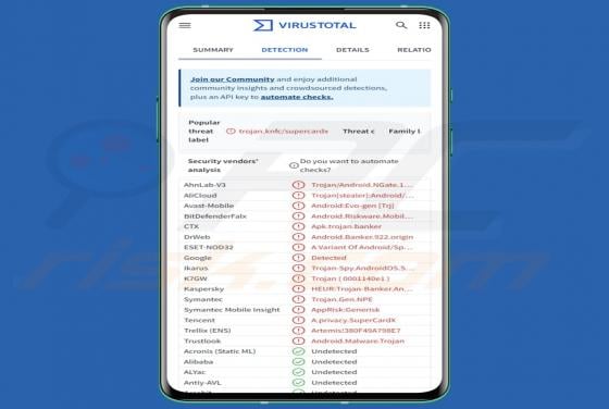 SuperCard X Malware (Android)