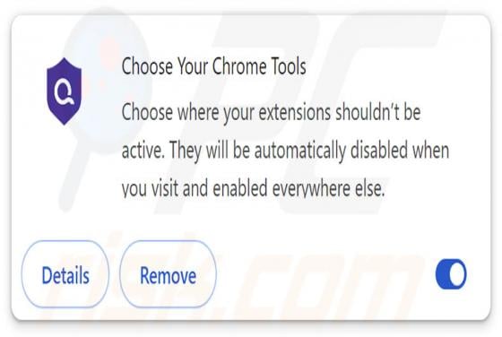 Choose Your Chrome Tools Unwanted Extension