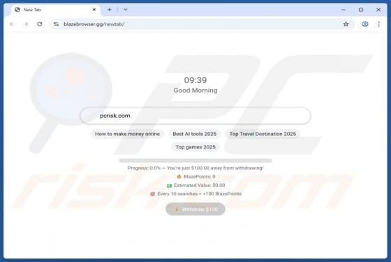 Blaze Browser Unwanted Application