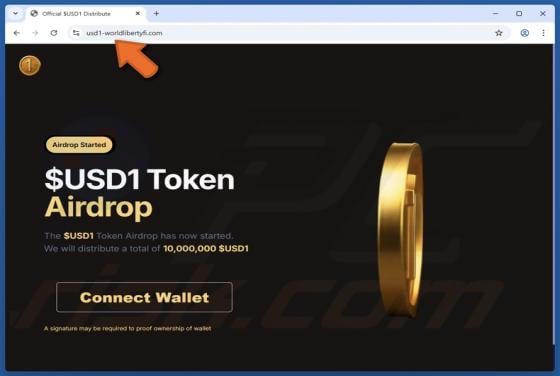 $USD1 Token Airdrop Scam