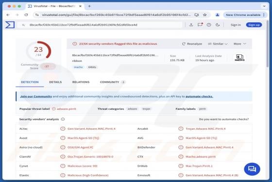 Ribbon.app Adware (Mac)