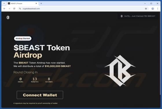$BEAST Token Airdrop Scam