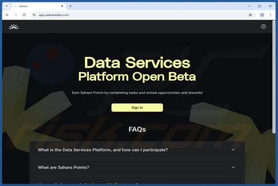 Earn Sahara Points Scam