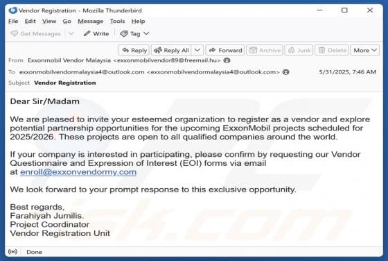 ExxonMobil Email Scam