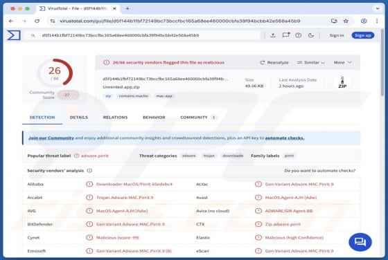 Unrented.app Adware (Mac)