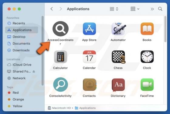 AccessCoordinator Adware (Mac)
