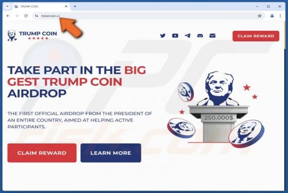 Trump Coin Airdrop Scam