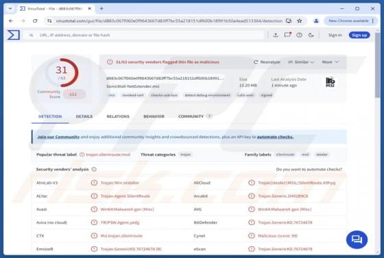 SilentRoute Trojan