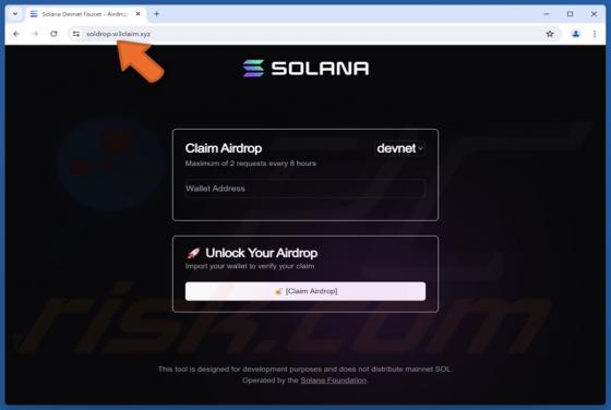Solana Airdrop Scam