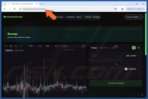 Fake HyperSwap Website Scam