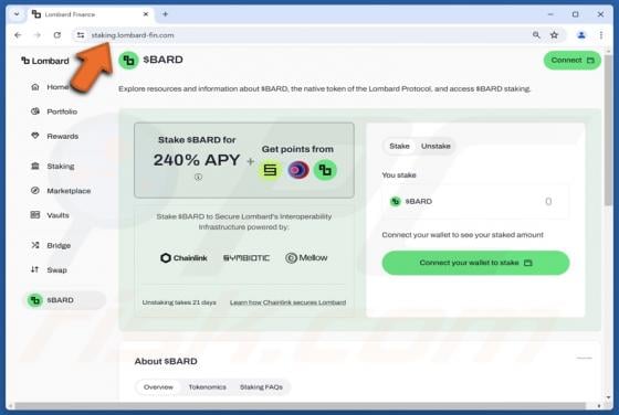 Lombard ($BARD) Staking Scam