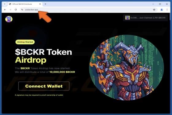 $BCKR Airdrop Scam