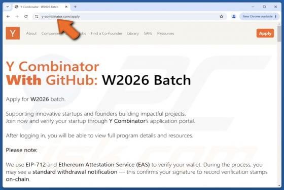 Y Combinator - W2026 Batch Scam