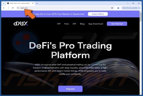 Fake dYdX Trading Platform Scam