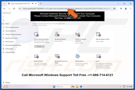 Windows Defender Security Has Disabled Your Computer POP-UP Scam