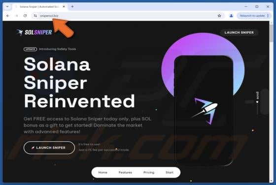 Fake Solana Sniper Scam