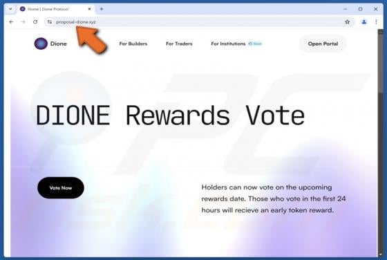 Dione Protocol ($DIONE) Vote Rewards Scam