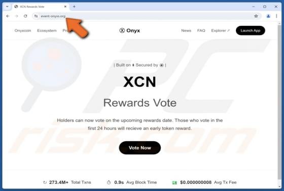 Onyx Vote Rewards Scam