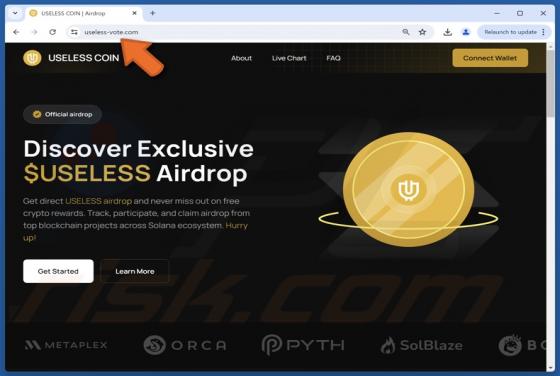 Useless Coin Airdrop Scam