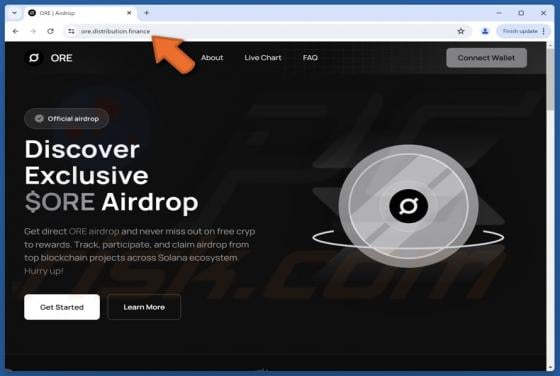 Ore ($ORE) Airdrop Scam