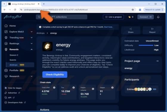 $energy Airdrop Scam
