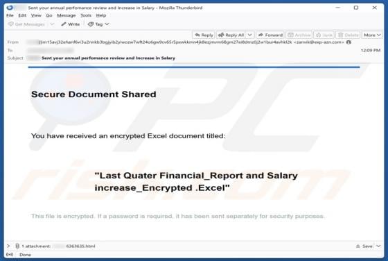 Secure Document Shared Email Scam