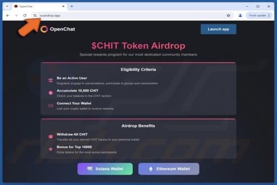 OpenChat ($CHAT) Token Airdrop Scam