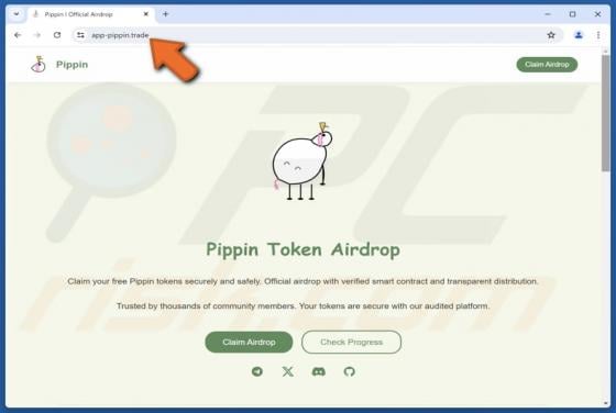Pippin Token Airdrop Scam