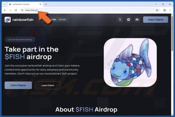 rainbowfish ($FISH) Airdrop Scam